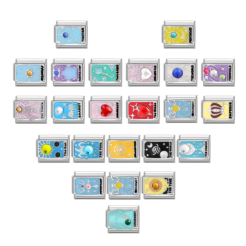 Fashionable Drip-Paint Style Accessory with Tarot Card Elements